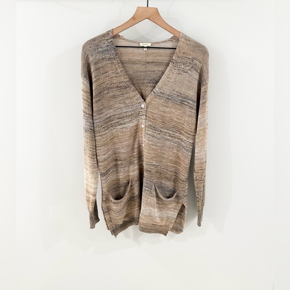 Project Long Sleeve Button Front Cardigan Brown Size Small